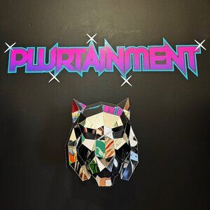 3D Tiger Mask Silver, Shiny, Reflective, Geometric, for festival